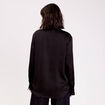 Chemise satin&eacute;e noir femme