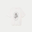 T-shirt oversize manches courtes ecru femme