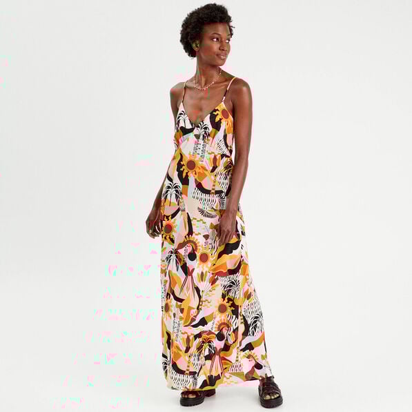 robe longue empire fluide blanc femme Robe longue empire fluide blanc femme