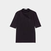 T-shirt avec ouverture noir femme