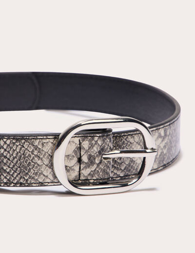 Ceinture avec boucle bleu gris femme