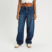 Jeans baggy taille haute denim stone femme