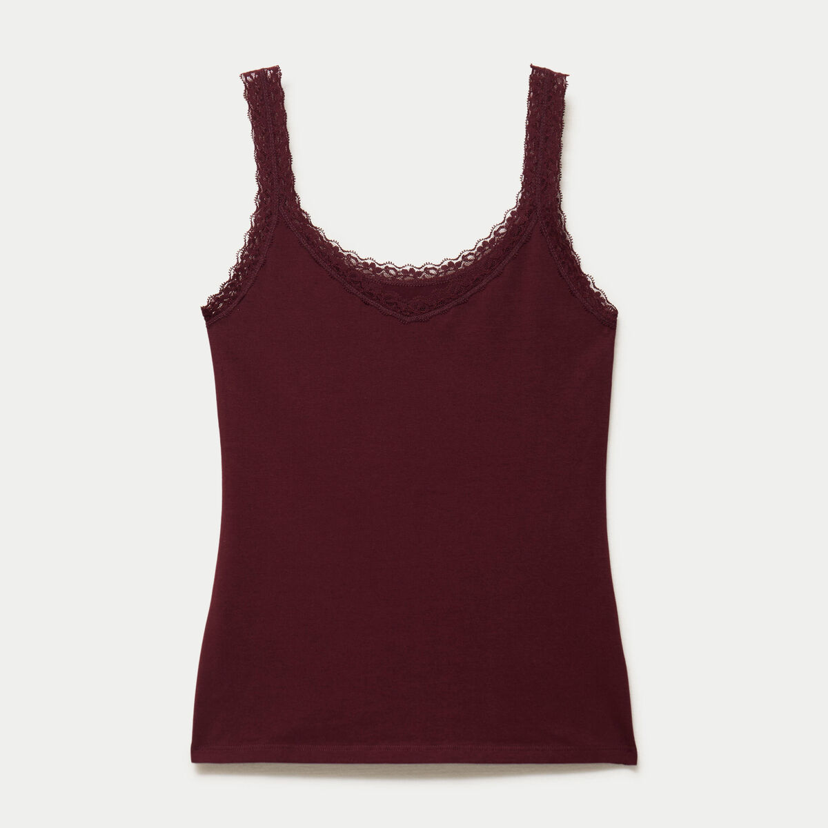 D&eacute;bardeur d&eacute;tails dentelle violet fonc&eacute; femme
