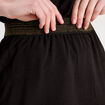 Jupe longue évasée fluide noir femme