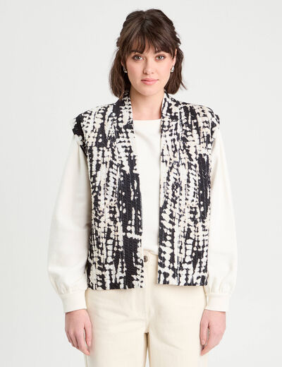 Gilet matelassé sans manches noir femme