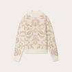 Pull col montant ecru femme