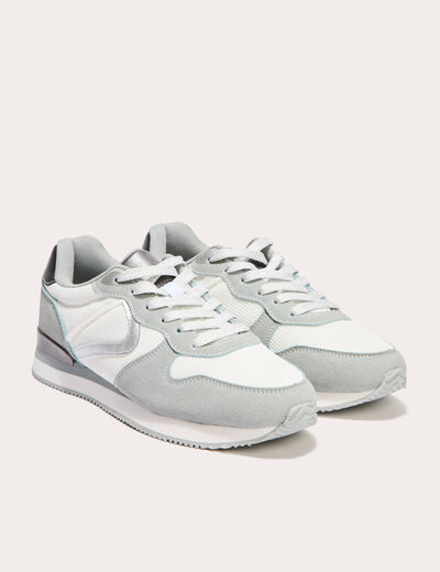 Sneakers plates bleu canard femme