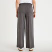 Pantalon large taille standard gris femme