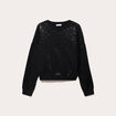 Pull manches longues avec sequins noir femme