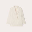 Veste blazer ajustée ecru femme