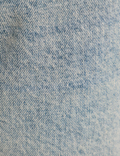Jeans droit 5 poches denim bleach femme