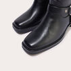 Bottines bout carr&eacute; noir femme