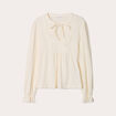 Blouse manches longues ecru femme