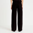 Jean wide leg taille basse strass noir femme