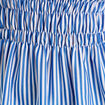 Blouse smockée bretelles fines bleu clair femme