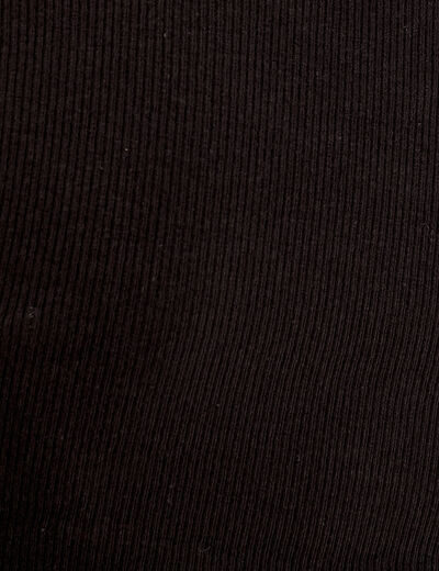 T-shirt manches longues 2-en-1 noir femme
