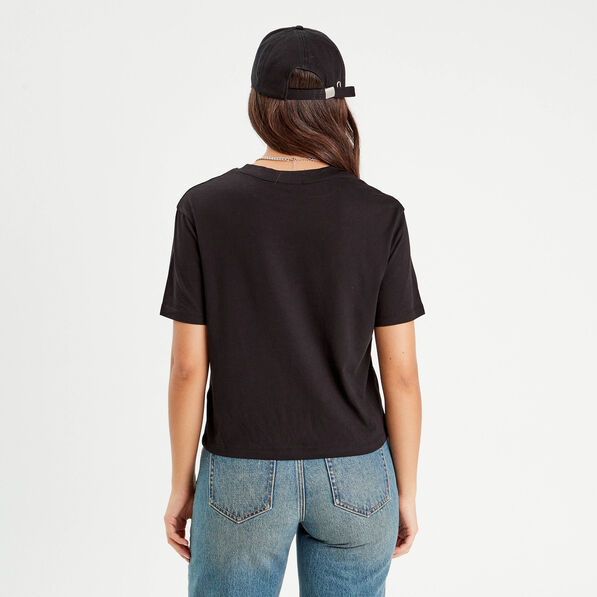 t shirt manches courtes noir femme T-shirt manches courtes noir femme