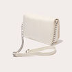 Sac matelassé avec chaîne ecru femme