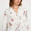 Blouse col chemise manches longues blanc femme
