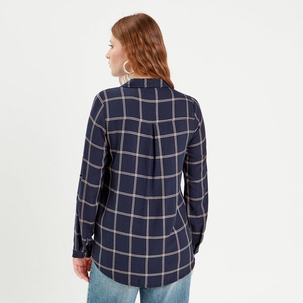 chemise manches longues bleu fonce femme Chemise manches longues bleu foncé femme