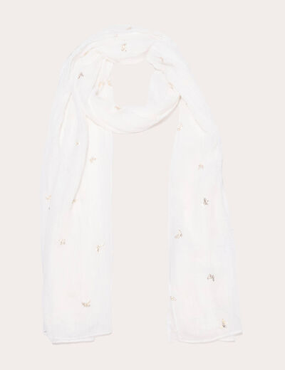 Foulard blanc femme