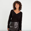 Pull manches longues noir femme