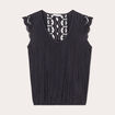 Blouse sans manches pliss&eacute;e noir femme