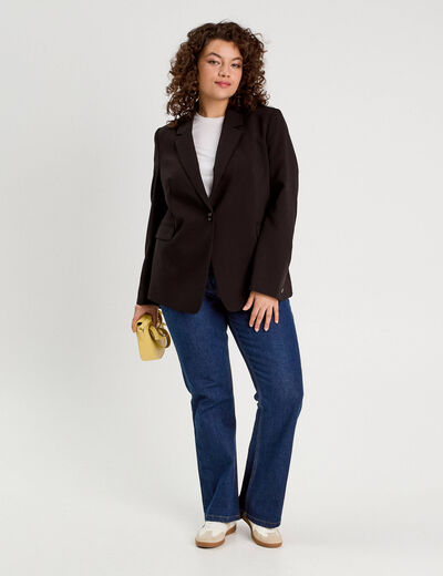 Veste esprit tailleur noir femme