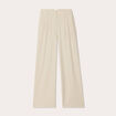 Pantalon large à pinces ecru femme