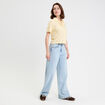 Chemise manches courtes jaune clair femme