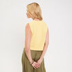 Gilet sans manches col v noeuds jaune clair femme