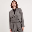 Veste ajustée boutonnée gris femme