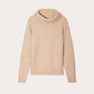 Pull avec col roulé beige femme