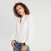 Blouse manches longues ecru femme