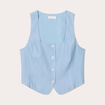 Veston sans manches bleu gris femme