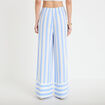 Pantalon large taille standard blanc femme