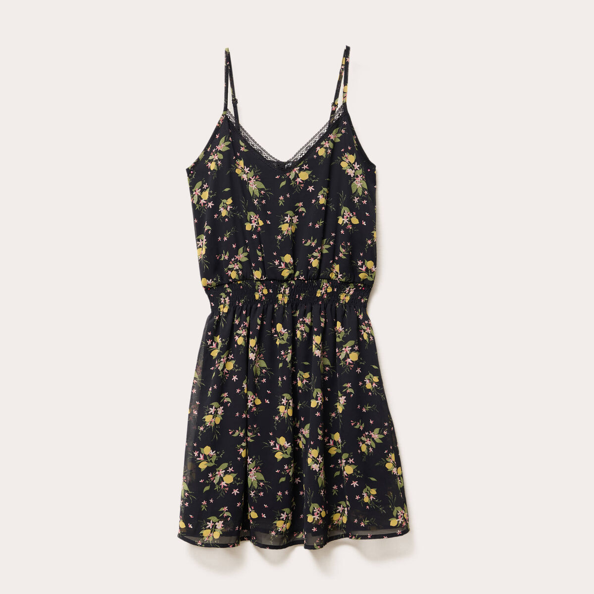 Robe patineuse bretelles fines noir femme