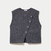 Gilet sans manches gris fonc&eacute; femme