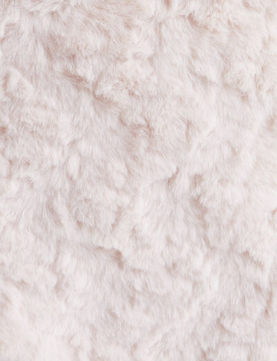 Veste droite à capuche ecru femme