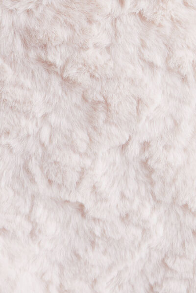 Veste droite à capuche ecru femme