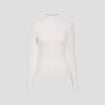Pull avec col montant ecru femme