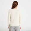 Pull manches longues ecru femme