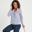 Blouse manches longues bleu femme
