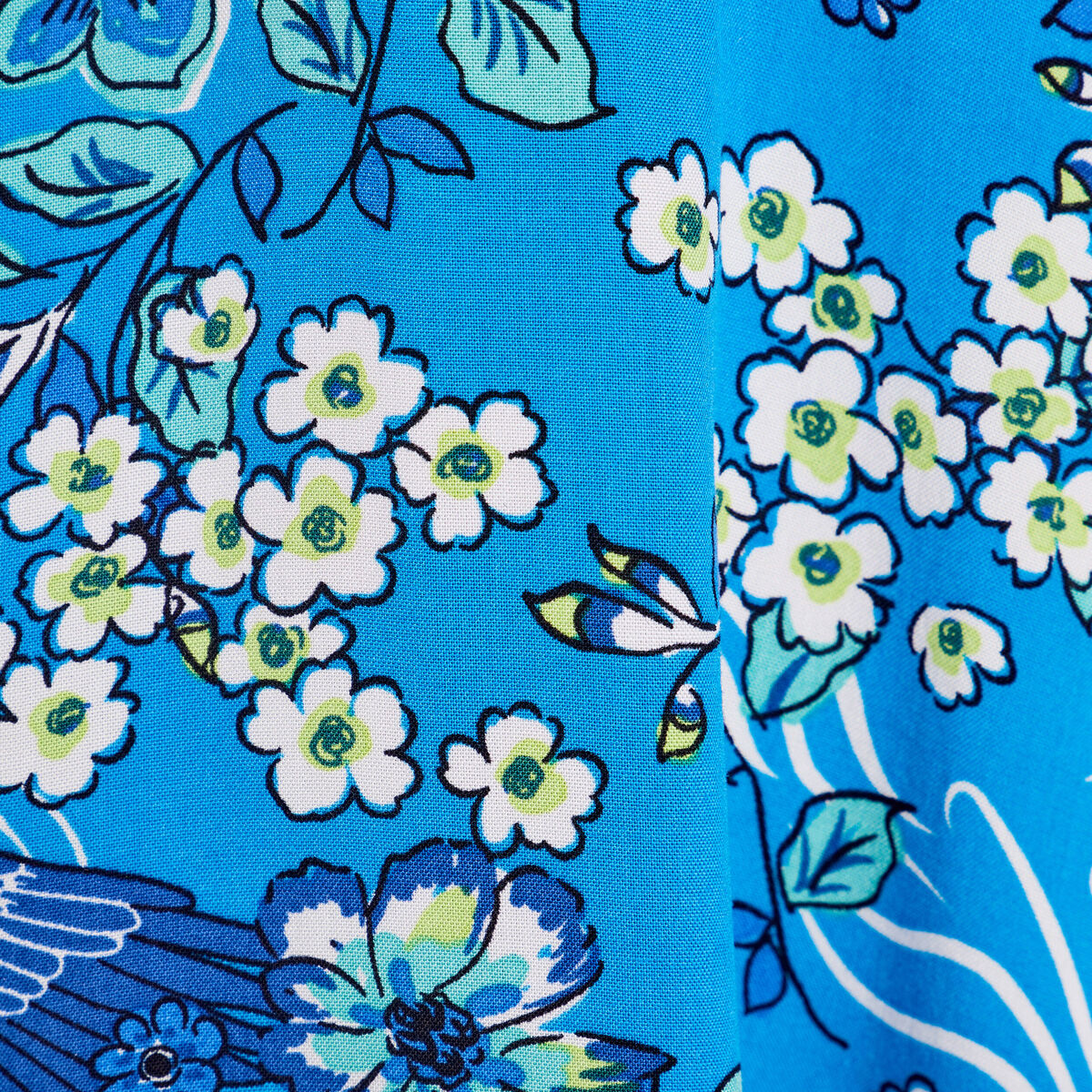 Robe droite manches courtes bleu clair femme