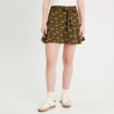 Jupe-short évasée vert kaki femme