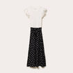 Robe longue bi-mati&egrave;re noir femme