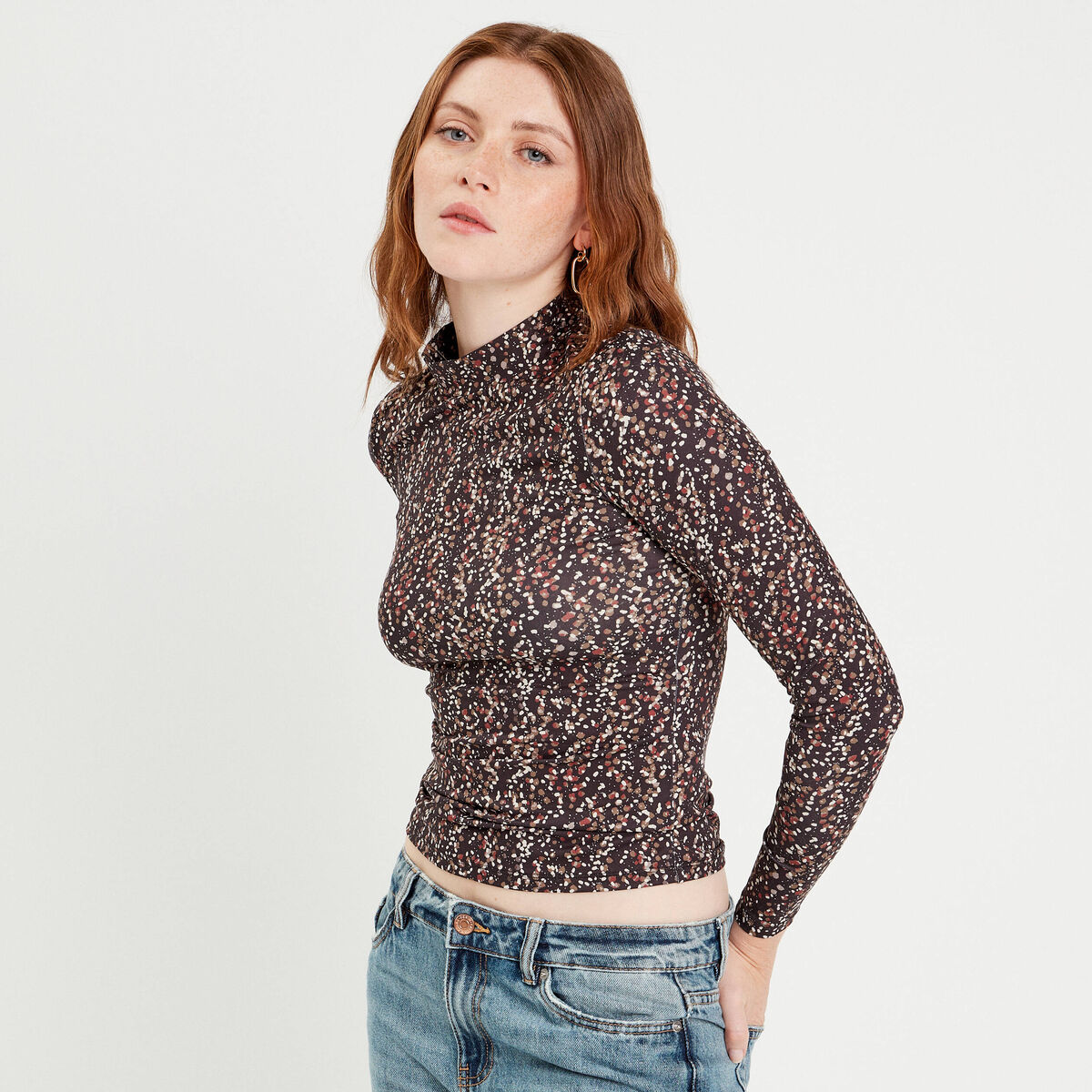 T-shirt manches longues noir femme