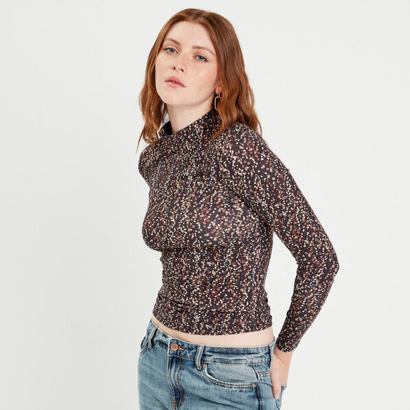 T-shirt manches longues noir femme