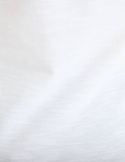 D&eacute;bardeur col v blanc femme