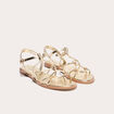 Sandales plates couleur or femme